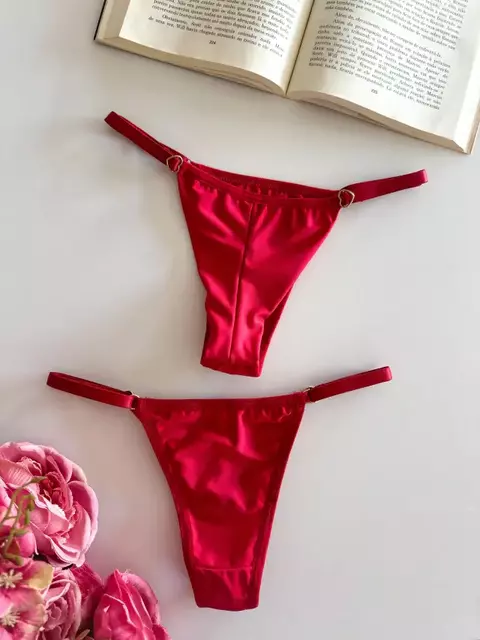 Calcinha Fio String Básica Lara - Vermelho