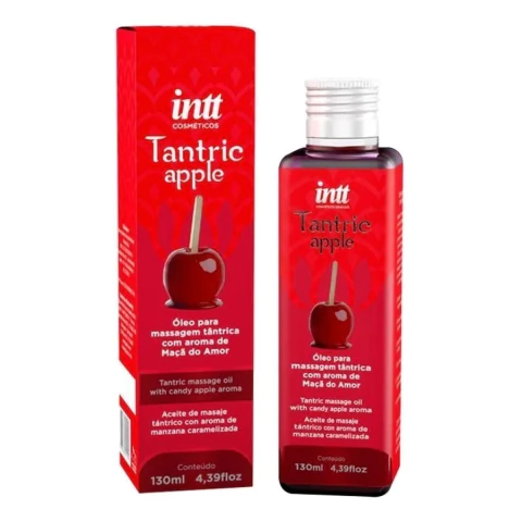 Tantric Apple Óleo para Massagem Tântrica Aroma Maçã do Amor 130ml Intt