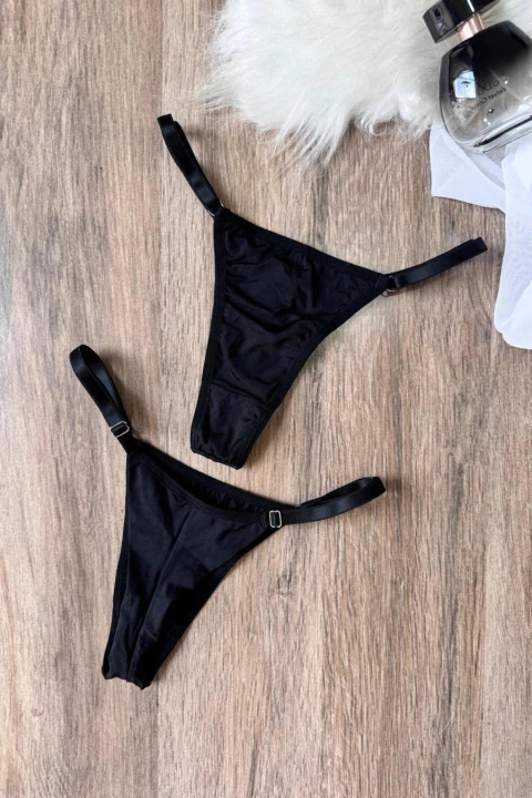 Calcinha Fio String Básica Lara - Preto