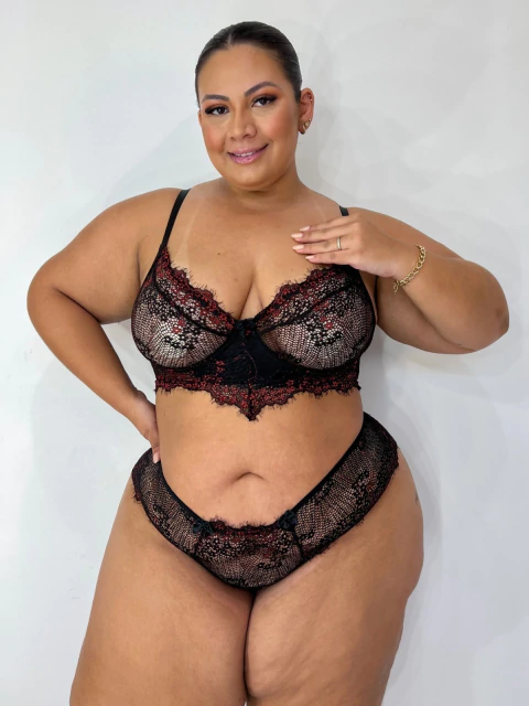 Conjunto Marie Sem bojo com Aro - Preto e Ferrugem - GG 50/52