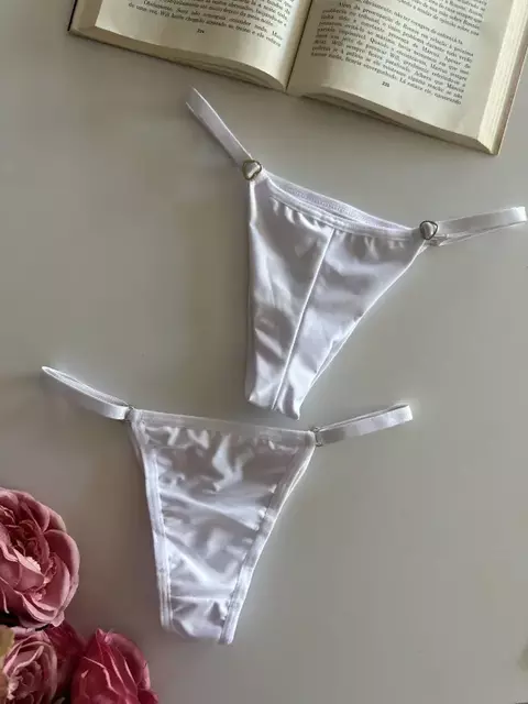 Calcinha Fio String Básica Lara - Branco