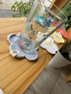 Posavaso flor tejido en internet