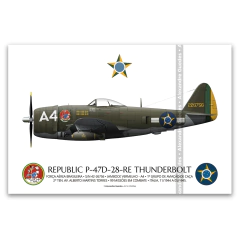 Poster P-47D Thunderbolt | A4 | O Herói do 1º GAVCA "Senta a Pua!"