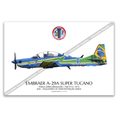 Poster A-29A Super Tucano, FAB 5712: Um show da Esquadrilha da Fumaça. - buy online