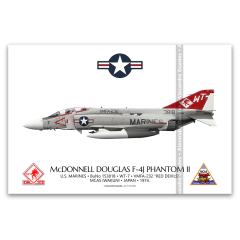 MCDONNELL DOUGLAS F-4J PHANTOM II, U.S MARINES, BuNo 153818, WT-7, VMFA-232.