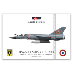 DASSAULT MIRAGE F-1C-200, ARMÉE DE L'AIR, 231, 12-YH, 1/2 CAMBRÉSIS.