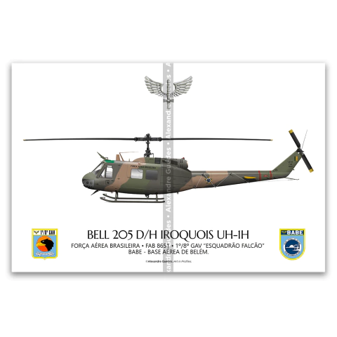 Bell 205 D/H Iroquois UH-1H, FAB 8651, 1º/8º GAV - Esquadrão Falcão