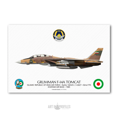 Poster F-14A Tomcat | O Lendário "Gato Persa" da Força Aérea Iraniana - comprar online