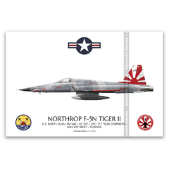 NORTHROP F-5N TIGER II, U.S. NAVY, BuNo 761548, AF 101, VFC-111.