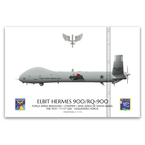 Póster del dron Hermes 900 | El ojo que todo lo ve del escuadrón Horus