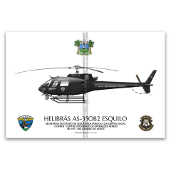 Helibrás AS-350 B2 ESQUILO, SESPDS, GAP, PR-YFF, Preto