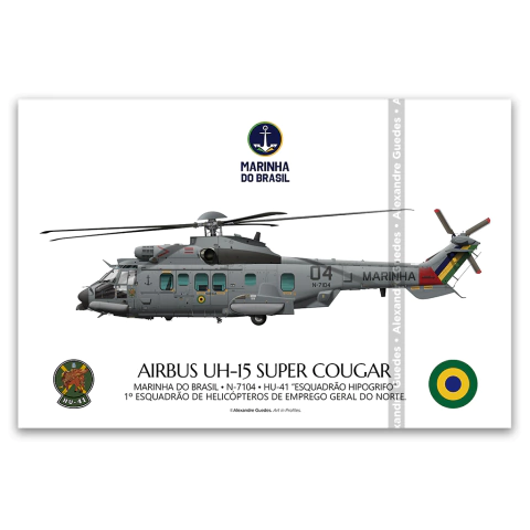 AIRBUS UH-15 SUPER COUGAR, N-7104, HU-41 ESQUADRÃO HIPOGRIFO