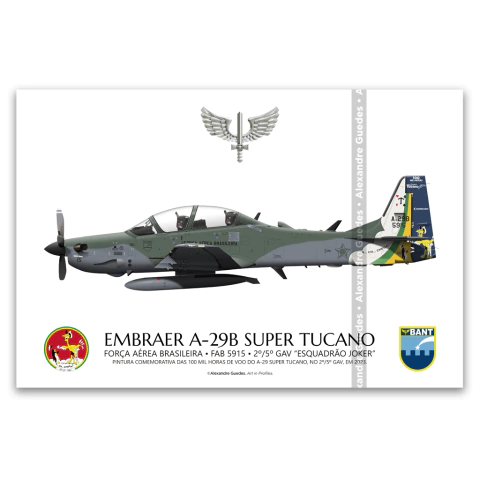 Avião Embraer A-29B Super Tucano, FAB 5915, 2º/5º GAV "100 Mil Horas de Voo"