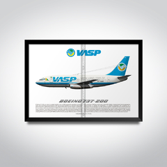 Boeing 737-200, PP-SMR, VASP, última pintura. en internet