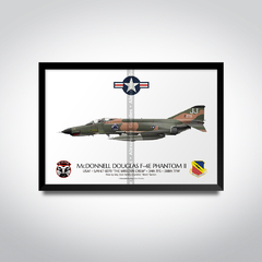 McDonnell Douglas F-4E Phantom II, USAF, S/N 67-0279, 34th TFS, 388th TFW - Art In Profiles - Os melhores Posters de Aviação