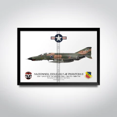 Poster F-4E Phantom II, USAF, S/N 67-0279, 34th TFS, 388th TFW - Art In Profiles - Posters e Livros sobre Aviação