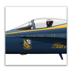 McDonnell Douglas F/A-18C Hornet, U.S NAVY, BuNo 163766, Blue Angels 1 - Art In Profiles | Posters, Livros e Ilustrações sobre Aviação