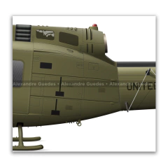 Bell UH-1H Iroquois / Huey , U.S. Army, S/N 617571 "Dark Horse Six" 16th Cavalry - Art In Profiles - Posters e Livros sobre Aviação