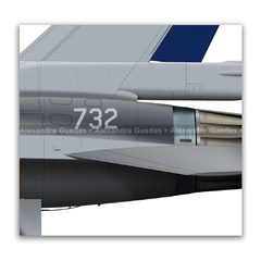 FOKKER F-16B BLOCK 20 MLU - FACH 732 - Art In Profiles - Os melhores Posters de Aviação