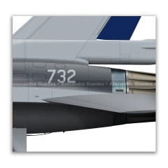 FOKKER F-16B BLOCK 20 MLU - FACH 732 - Art In Profiles - Os melhores Posters de Aviação