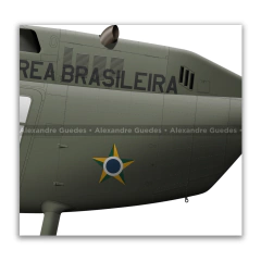 Bell 206A JetRanger / OH-4 , FAB 8580, CIH, Base Aérea de Santos - Art In Profiles - Os melhores Posters de Aviação
