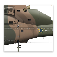Helibrás HB-355 F2 Esquilo Biturbina/ HC-55, FAB 8811, IPEV, CTA - Art In Profiles - Os melhores Posters de Aviação