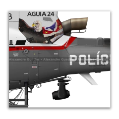 Airbus Helicopters H125, PMSP, Águia 24, PR-PUB - Art In Profiles - Os melhores Posters de Aviação