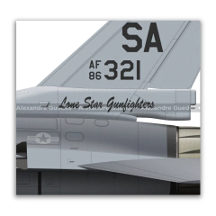GENERAL DYNAMICS F-16C BLOCK 30 - USAF 86-0321 - Art In Profiles - Posters e Livros sobre Aviação
