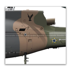 Helibrás HB-350B Esquilo / H-50, FAB 8771, 1º/11º GAV - Esquadrão Gavião - Art In Profiles - Os melhores Posters de Aviação