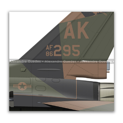 GENERAL DYNAMICS F-16C BLOCK 30 - USAF 86-0295 - Art In Profiles - Os melhores Posters de Aviação