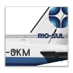 Poster EMB-110 Bandeirante: The Classic Charm of Rio-Sul (PT-GKM) - online store