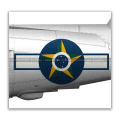 AÉROSPATIALE FOUGA CM.170/T-24 "MAGISTER", FAB 1722, EDA - (cópia) - Art In Profiles - Os melhores Posters de Aviação