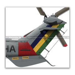 AIRBUS UH-15 SUPER COUGAR, N-7104, HU-41 ESQUADRÃO HIPOGRIFO - Art In Profiles - Os melhores Posters de Aviação