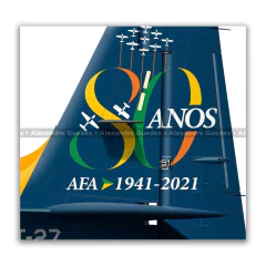 EMBRAER T-27 TUCANO, FAB 1443, AFA, 80 ANOS DA AFA - Art In Profiles - Os melhores Posters de Aviação