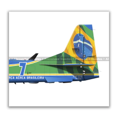 Avião Embraer A-29A Super Tucano, FAB 5719, EDA - Esquadrão de Demonstração Aérea - Art In Profiles - Os melhores Posters de Aviação