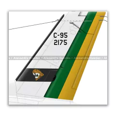 EMBRAER C-95 BANDEIRANTE, FAB 2175, 1º/15º GAV - Art In Profiles - Os melhores Posters de Aviação