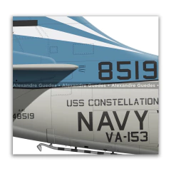 Image of A-4C Skyhawk Poster | U.S. Navy, VA-153 "Blue Tail Flies"