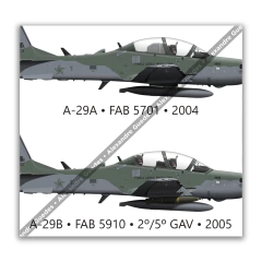 Poster A-29 Super Tucano: A Coleção Definitiva da FAB (Edição Limitada e Numerada) - Art In Profiles - Posters e Livros sobre Aviação