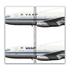 Super Poster Boeing 737-200, VASP - Art In Profiles - Posters e Livros sobre Aviação