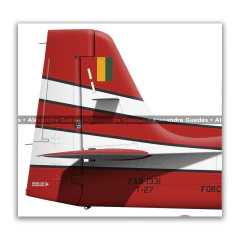 Embraer T-27 Tucano, FAB 1331, EDA, 3 vistas - Art In Profiles - Posters e Livros sobre Aviação
