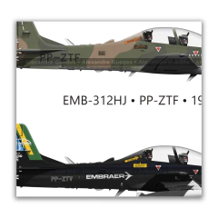 Imagem do Os Protótipos do A-29 Super Tucano. Poster Histórico e com edição limitada.