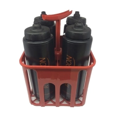 Kit Porta Squeeze 4x4 Vermelho com 4 Squeeze c/ logo Preto Preto Rythmoon