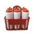Kit Porta Squeeze Vermelha com 6 Squeeze s/ logo branco laranja Rythmoon