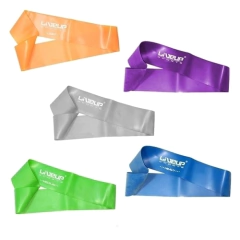 Kit 5 Mini Bands Faixas Elásticas Liveup Tipo TheraBand