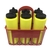 Kit Porta Squeeze Vermelha com 6 Squeeze s/ logo amarela preta Rythmoon