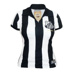 Camisa Retrô Feminina Santos Bimundial Listrado 62/63