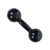 Halter 3kg PVC Preto Emborrachado Rythmoon