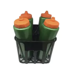 Kit Porta Squeeze 4x4 Preta com 4 Squeeze s/ logo verde laranja Rythmoon