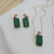 Colar esmeralda com pérola