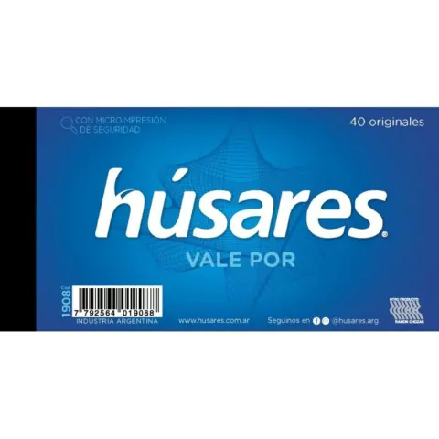 TALONARIO HUSARES VALE POR